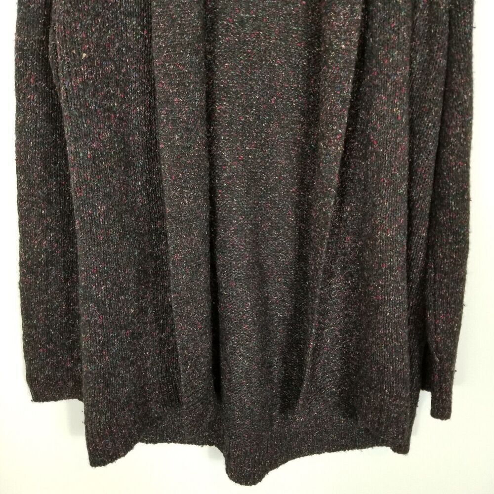 Talbots Women Wool Blend Open‎ Front Cardigan Sweater Sz S Gray Cozy - Picture 3 of 6